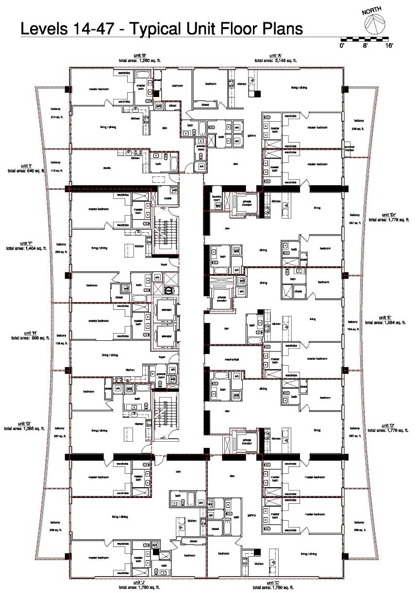 1010 Brickell Floorplans