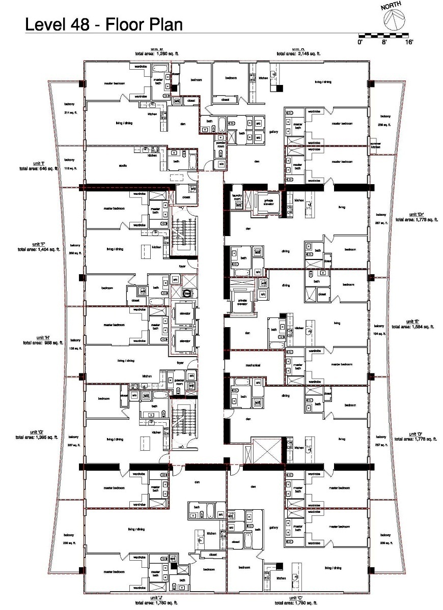 1010 Brickell Floorplans