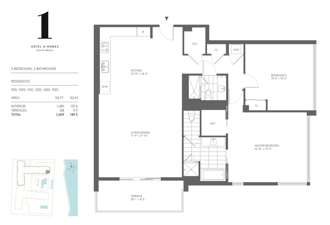 One Hotel South Beach Floorplans