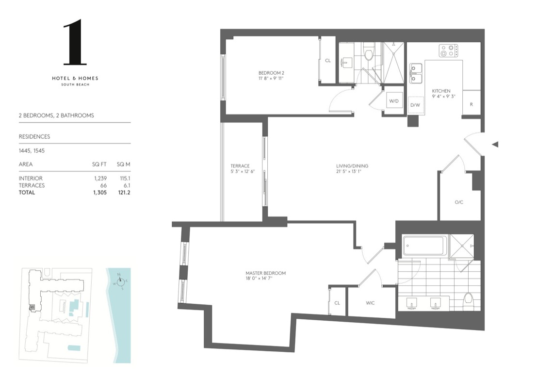 One Hotel South Beach Floorplans