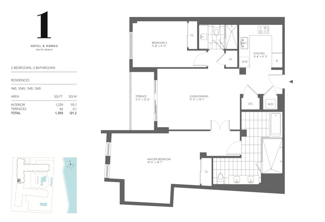 One Hotel South Beach Floorplans