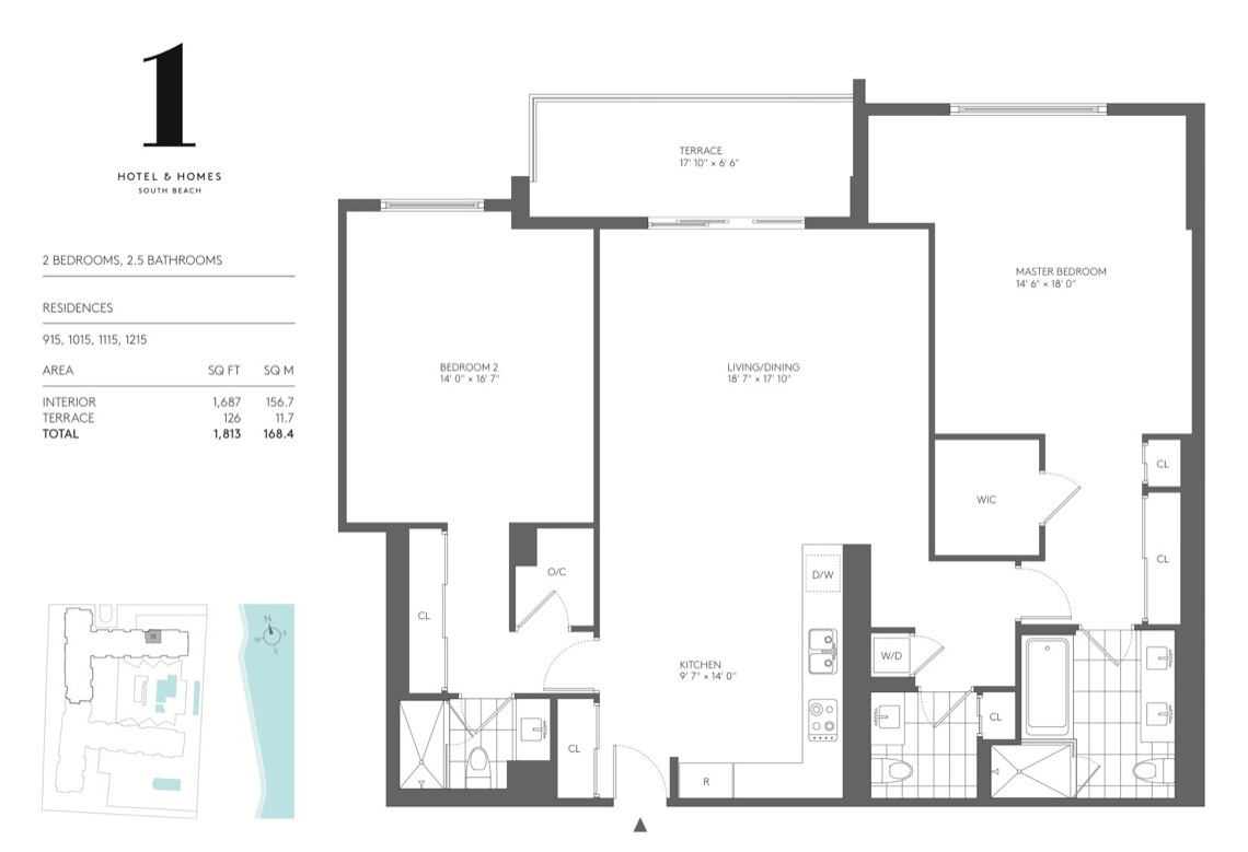 One Hotel South Beach Floorplans