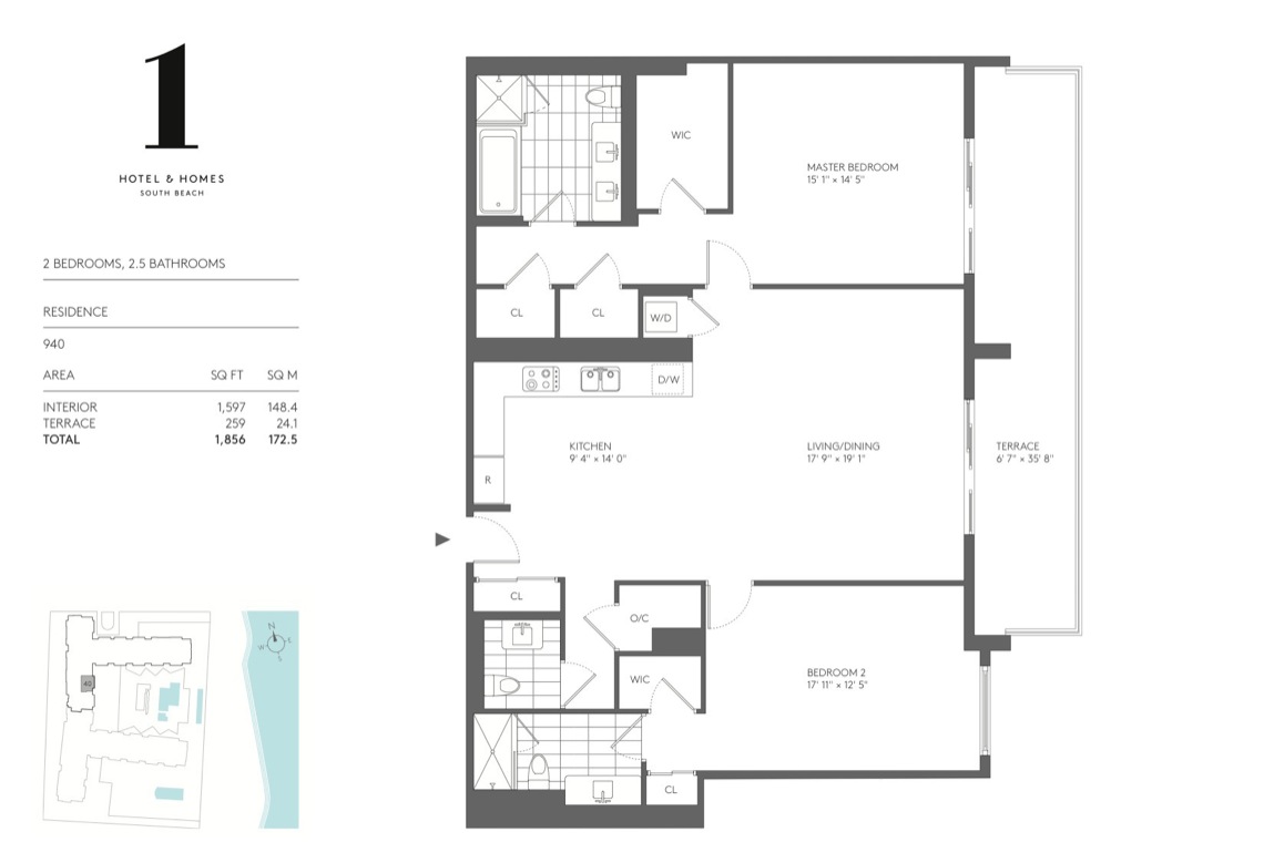 One Hotel South Beach Floorplans