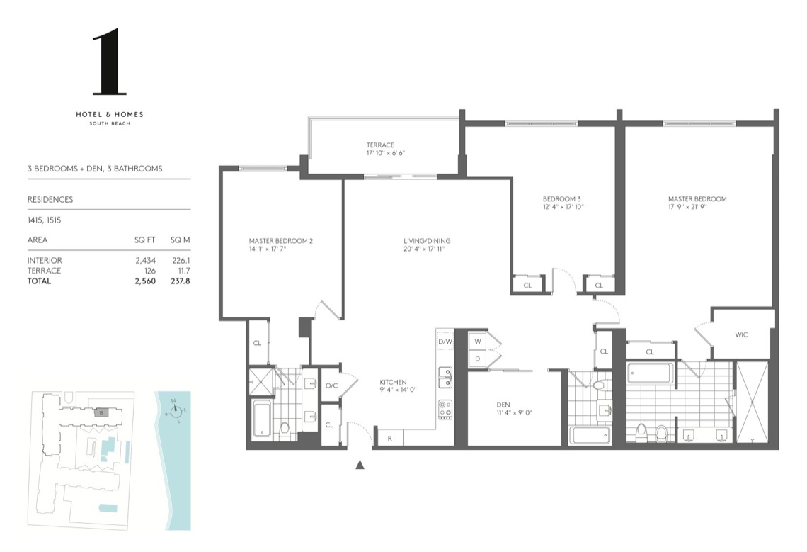 One Hotel South Beach Floorplans