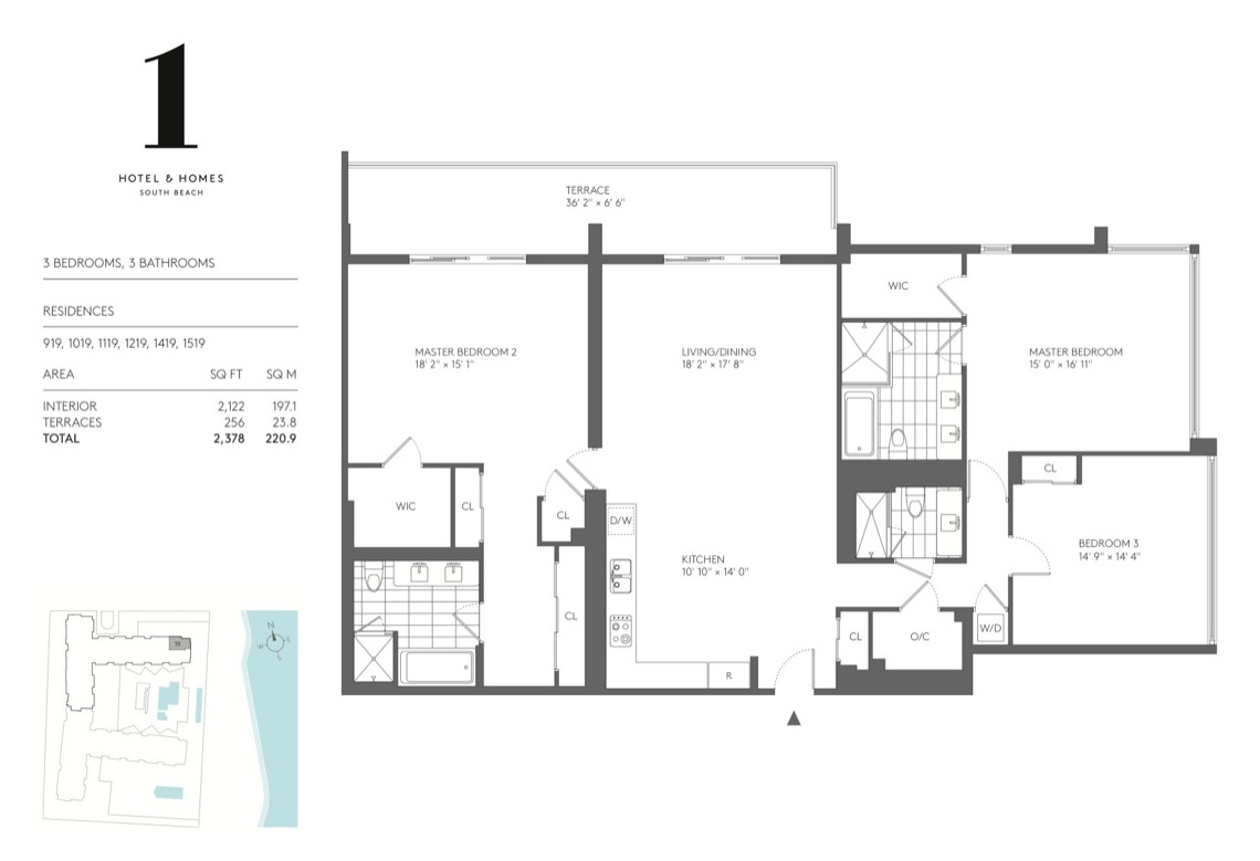 One Hotel South Beach Floorplans