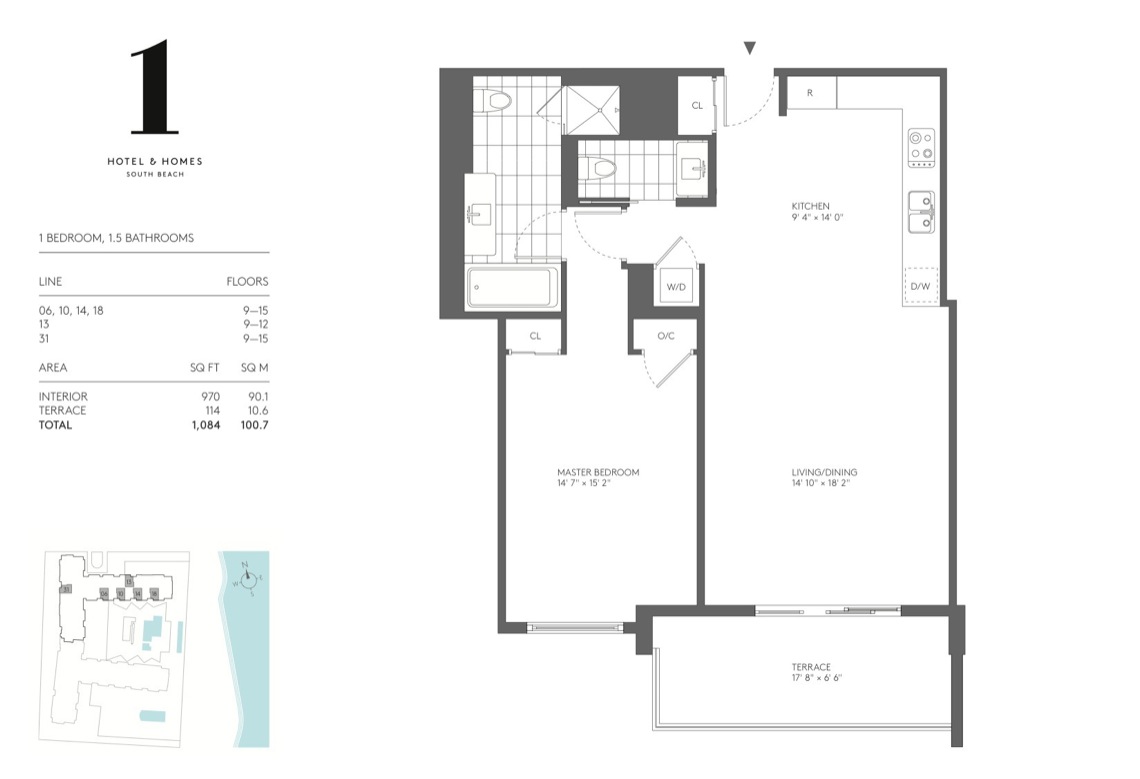 One Hotel South Beach Floorplans