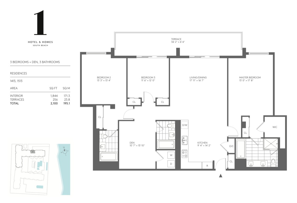 One Hotel South Beach Floorplans