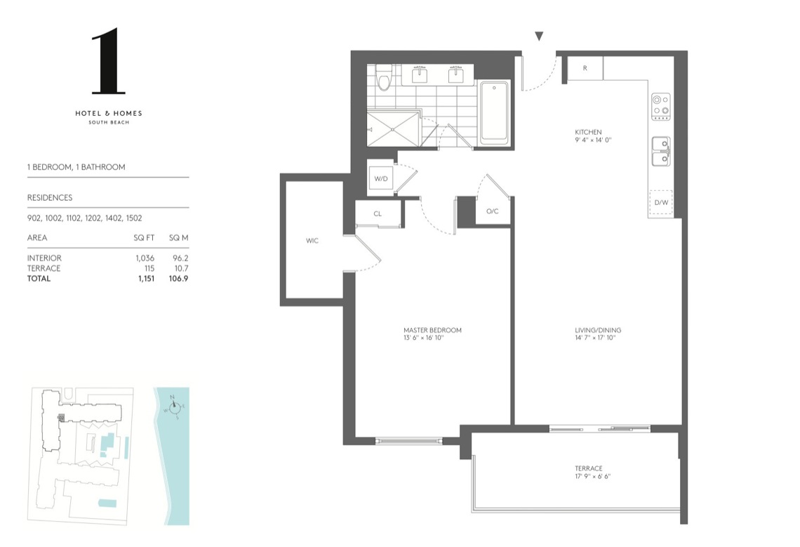 One Hotel South Beach Floorplans