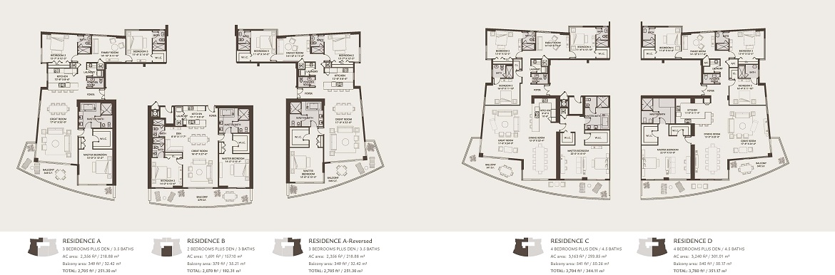 Apogee South Beach Floors Plan