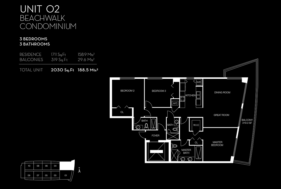 Beachwalk Floorplan Unit 02