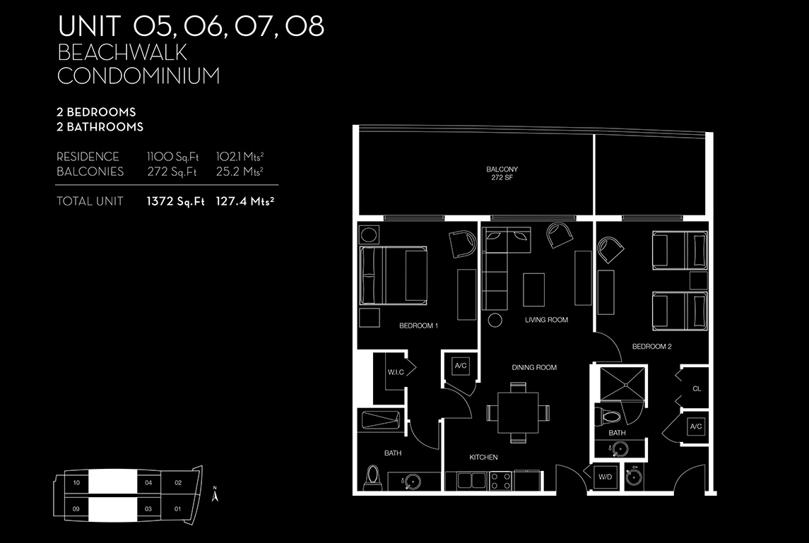 Beachwalk Floorplan Unit 05060708