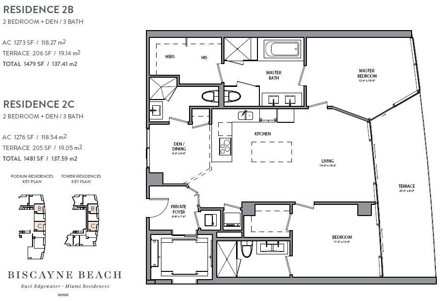Biscayne Beach Floorplan 2B
