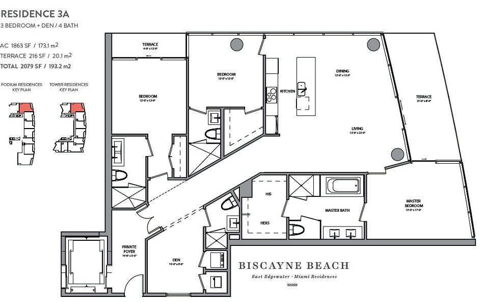 Biscayne Beach Floorplan 2C