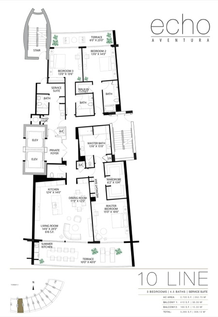 Echo Aventura Floorplan 10 line