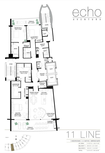 Echo Aventura Floorplan 11 line