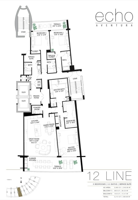 Echo Aventura Floorplan 12 line