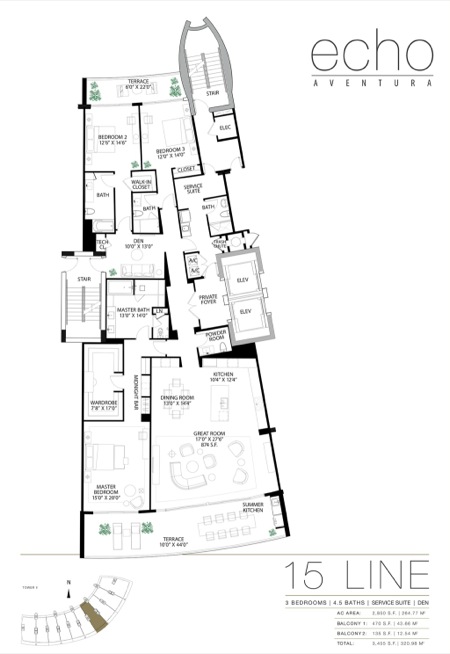 Echo Aventura Floorplan 15 line