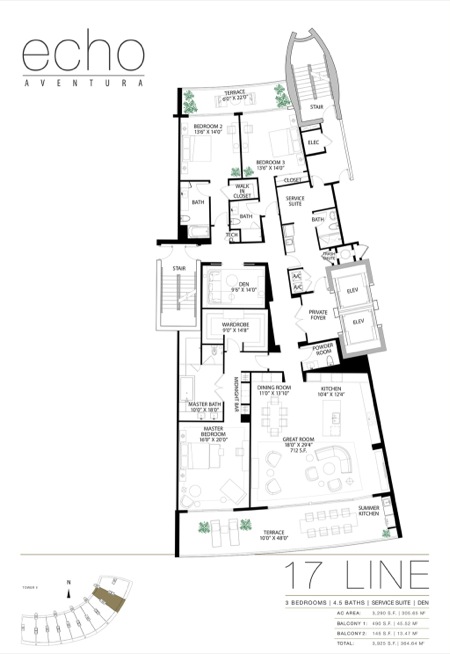 Echo Aventura Floorplan 17 line