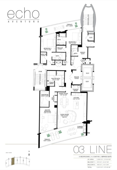 Echo Aventura Floorplan 3 line