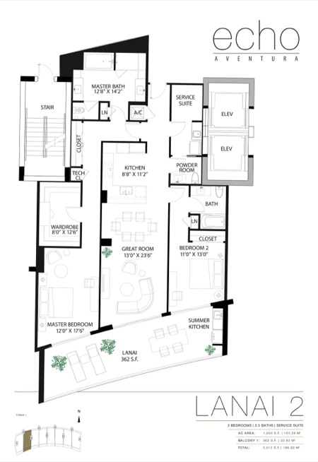 Echo Aventura Floorplan L 2line