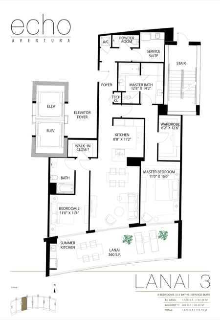 Echo Aventura Floorplan L 3line