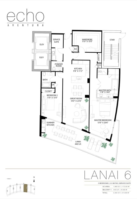 Echo Aventura Floorplan L 6line