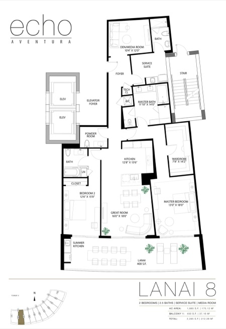 Echo Aventura Floorplan L 8line