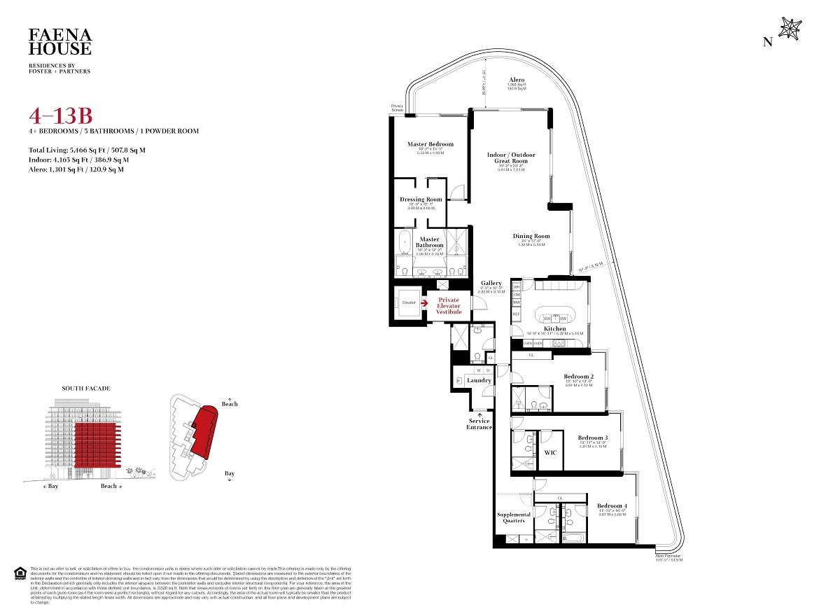 Faena House Floorplans