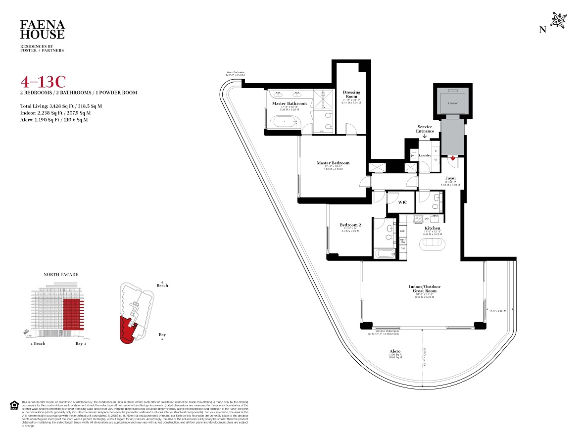 Faena House Floorplans