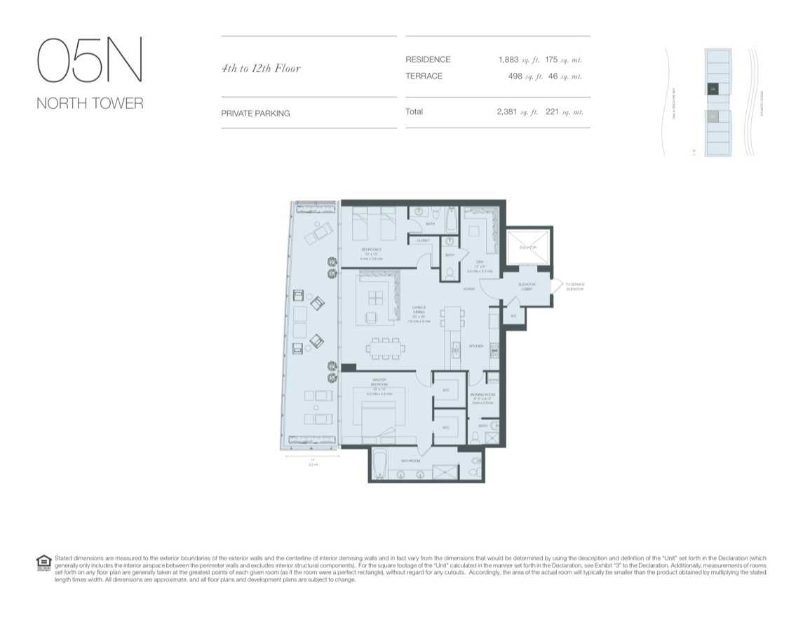 Oceana Key Biscayne Floorplan 14thfloor 05n