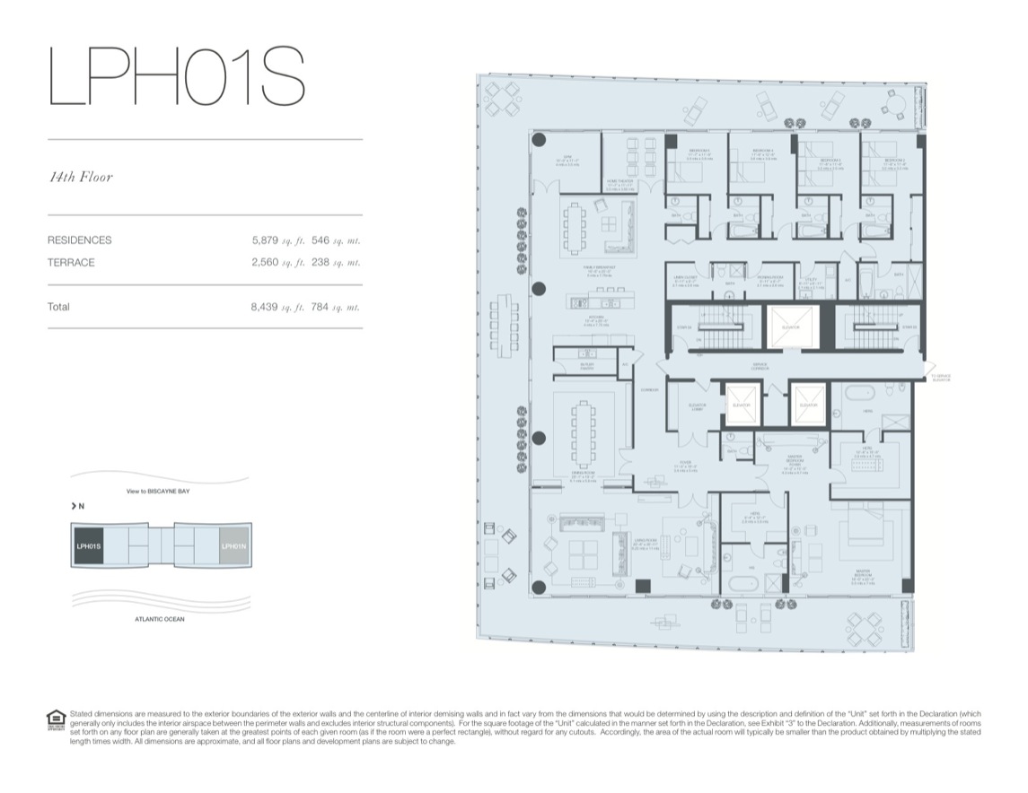 Oceana Key Biscayne Floorplan 14thfloor Lph01s