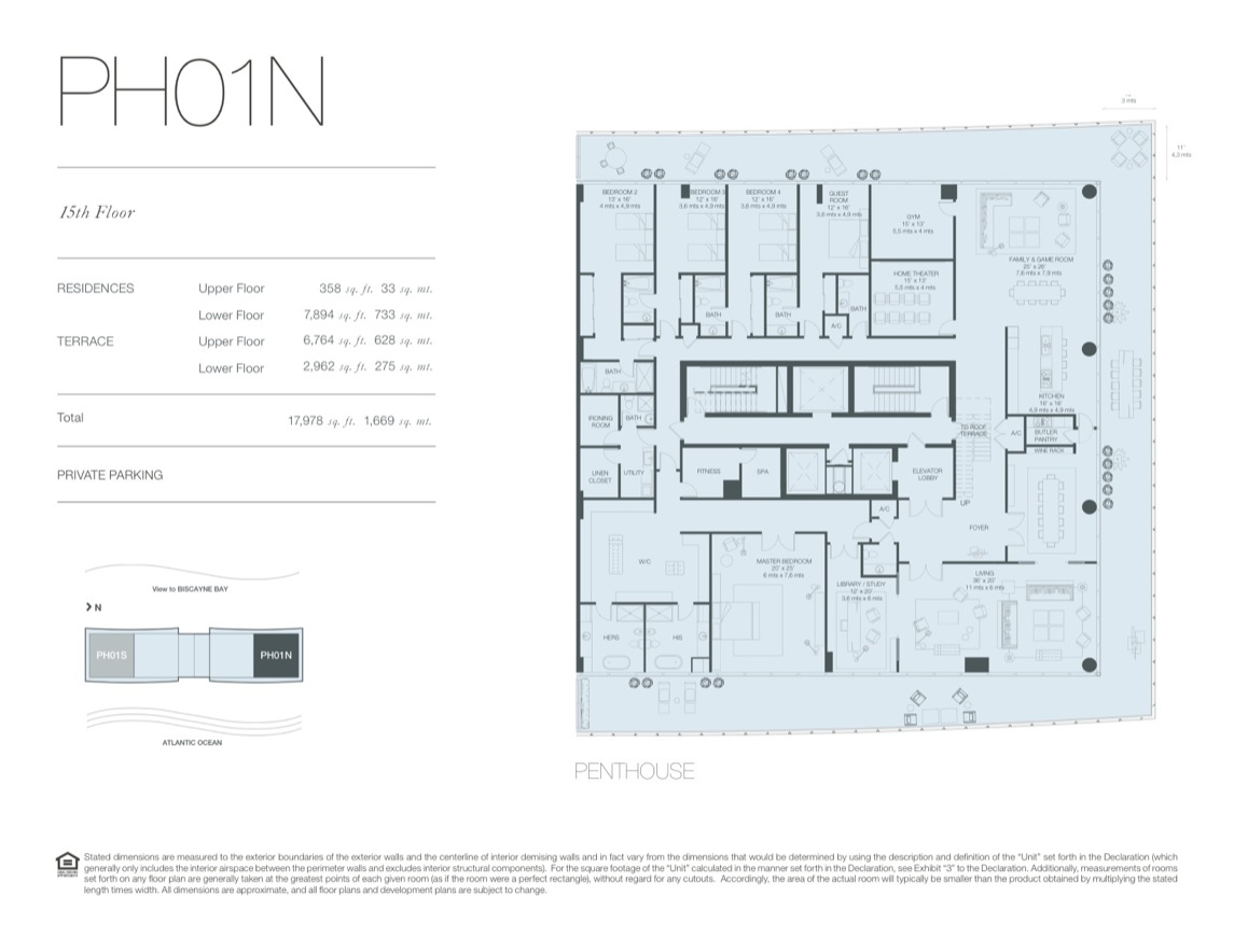 Oceana Key Biscayne Floorplan 15thfloor Ph01n