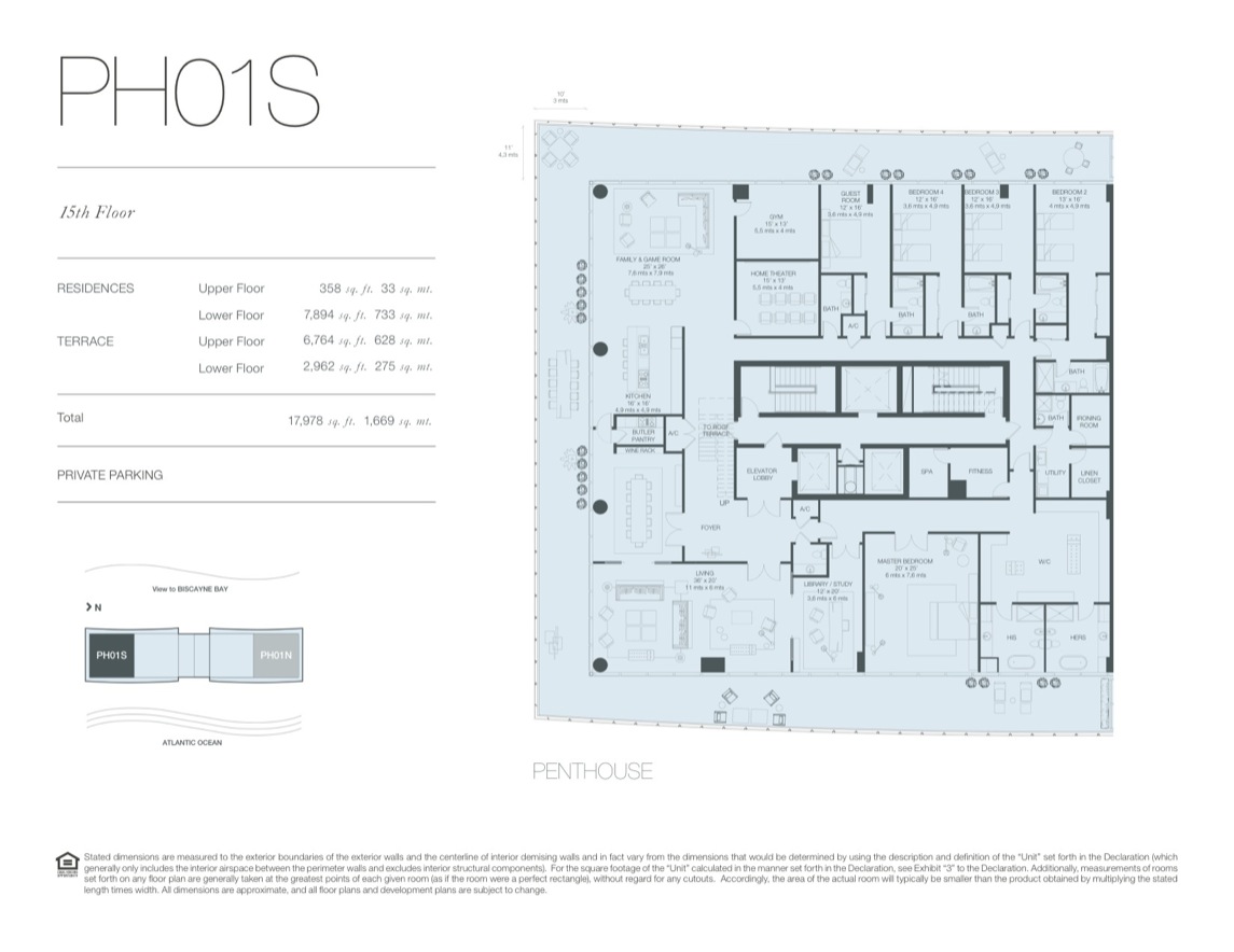 Oceana Key Biscayne Floorplan 15thfloor Ph01s