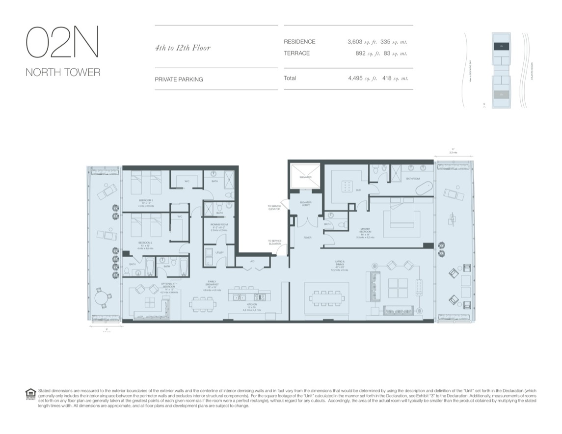 Oceana Key Biscayne Floorplan 4 12thfloor 02n