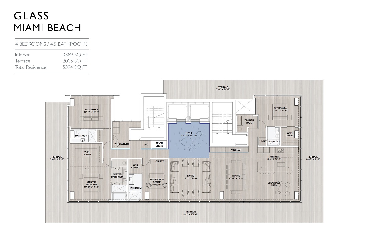 Glass Miami Beach Floorplans