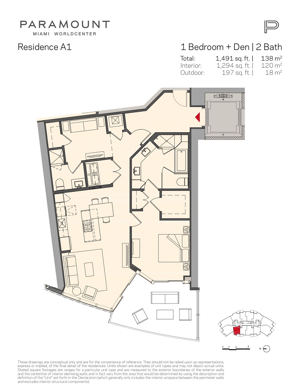 Paramount Miami Worldcenter Floorplan A1