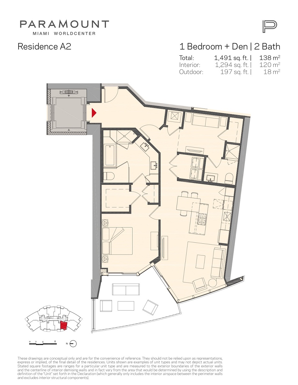 Paramount Miami Worldcenter Floorplan A2