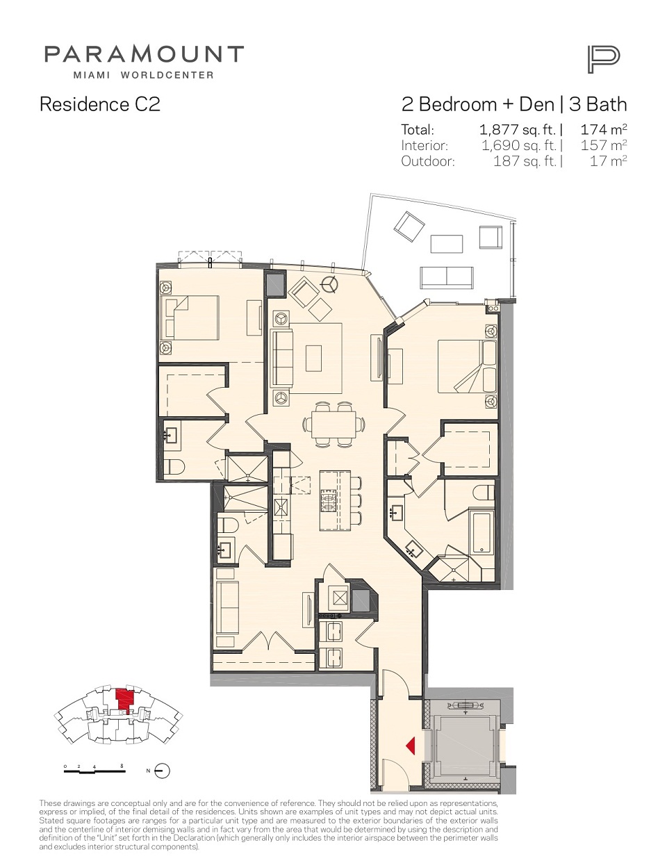 Paramount Miami Worldcenter Floorplan C2