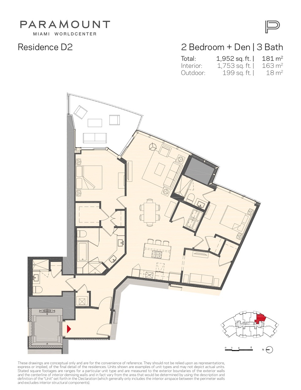 Paramount Miami Worldcenter Floorplan D2