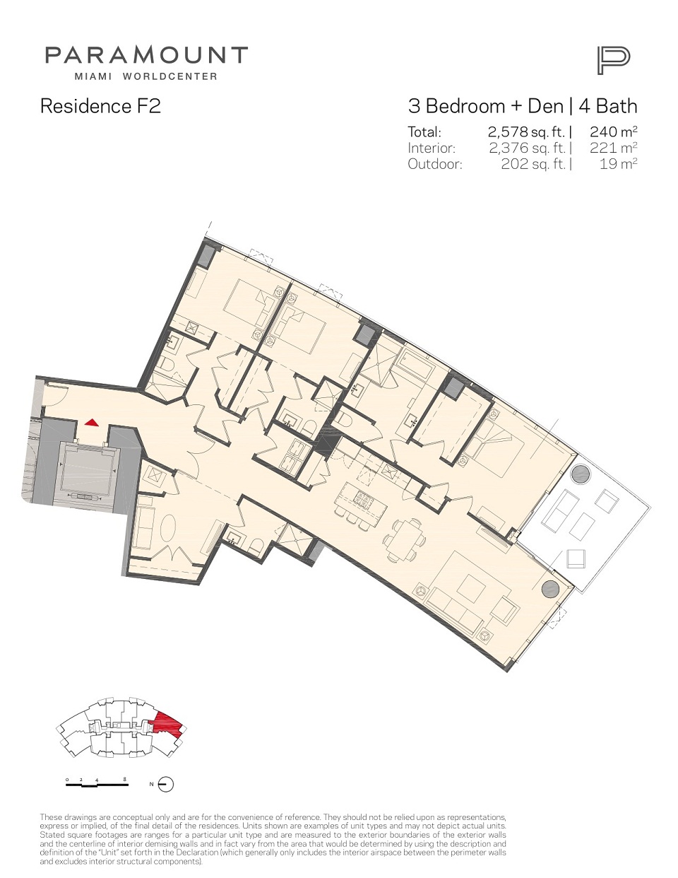 Paramount Miami Worldcenter Floorplan F2