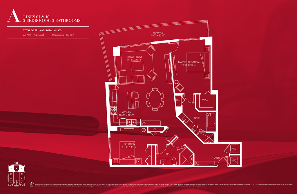 1100 millecento Floorplan A