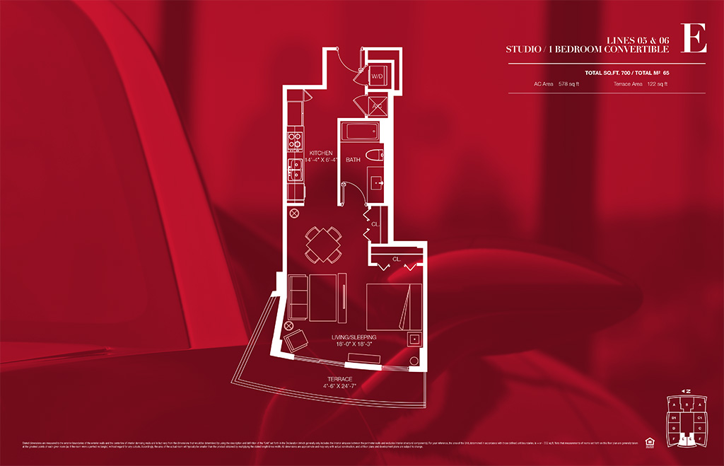 1100 millecento Floorplan E