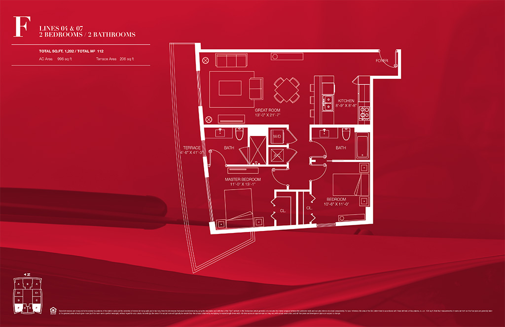 1100 millecento Floorplan F