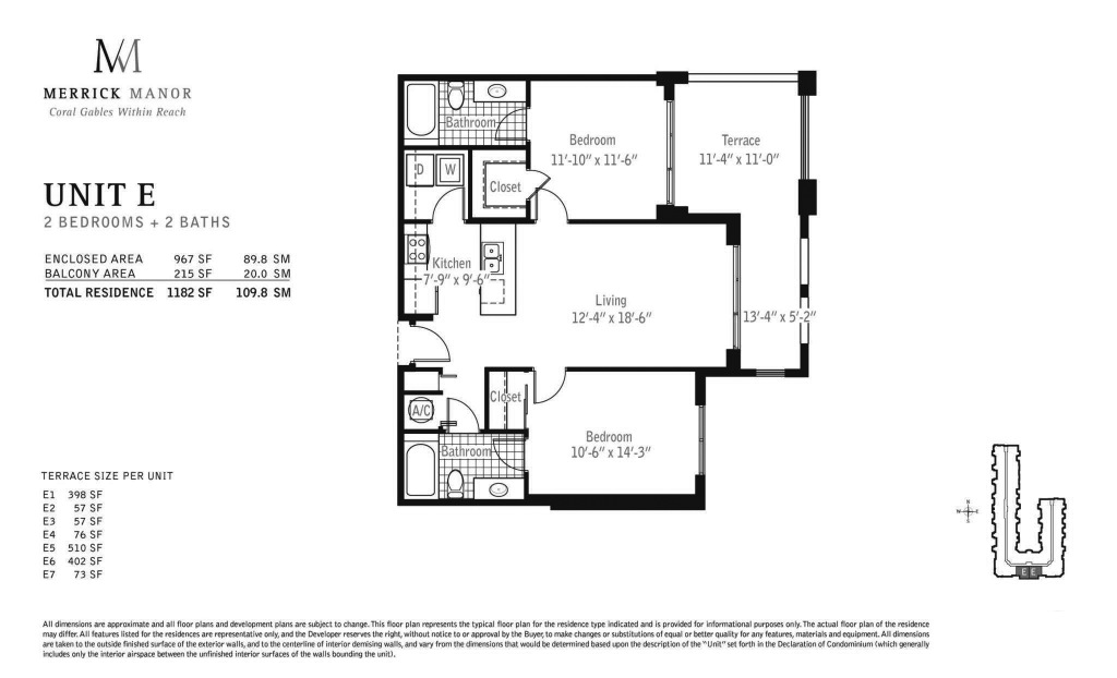 Floorplans Merrick Manor E Bedrooms