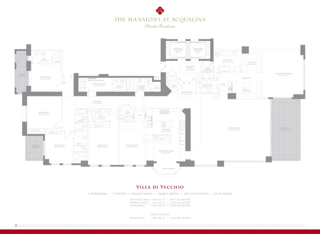 Masion at Acqualina Floorplans