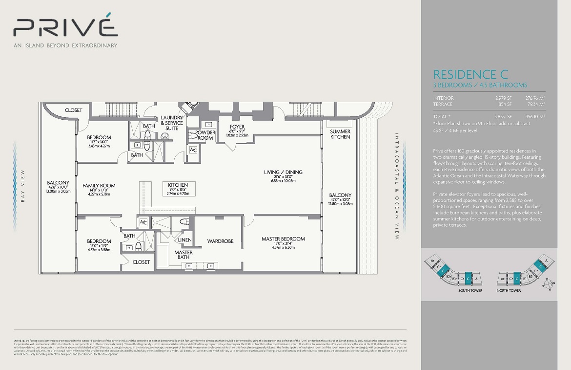 Prive Aventura Floorplans