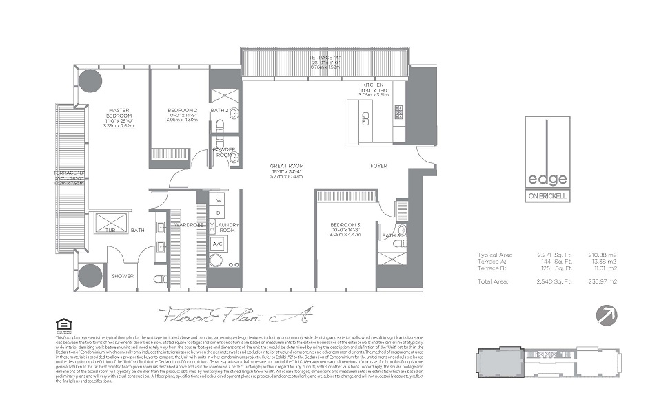 Edge on Brickell Floor Plan A